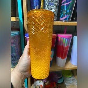 Yellow Starbucks tumbler